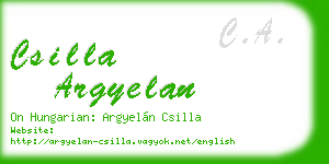 csilla argyelan business card