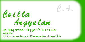 csilla argyelan business card
